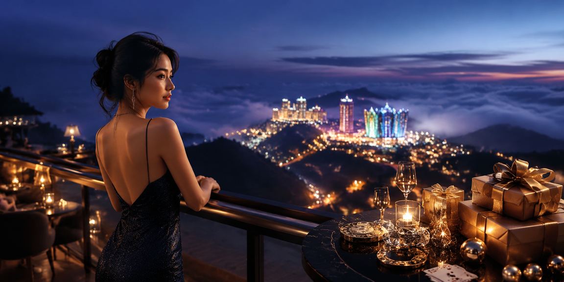 Suasana hiburan kasino di Genting Highlands dengan pencahayaan menarik